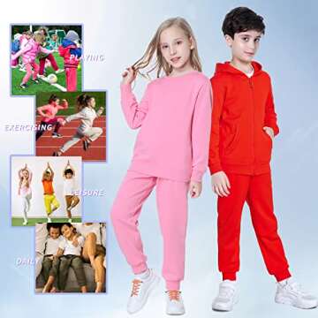 Kid Nation Unisex Fleece Jogger Sweatpants for Kids