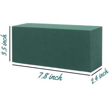 FLOFARE Large Pack of 3 Dry and Wet Floral Foam Blocks for Fresh and Artificial Flowers, Each (7.8” L x 3.5” W x 2.4” H), for Wedding, Birthdays, Home, Office, and Garden Decorations