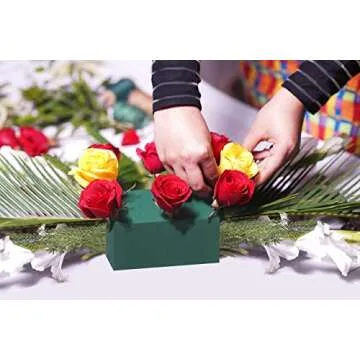 FLOFARE Large Pack of 3 Dry and Wet Floral Foam Blocks for Fresh and Artificial Flowers, Each (7.8” L x 3.5” W x 2.4” H), for Wedding, Birthdays, Home, Office, and Garden Decorations