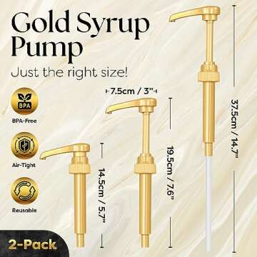 Must-Have Coffee Syrup Pump Dispenser for 750ml Bottles