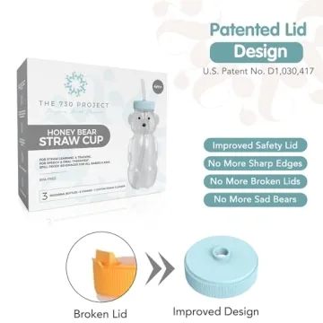 Honey Bear Straw Cups for Safe Fun Sipping