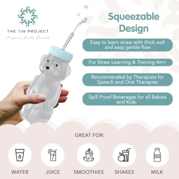 Honey Bear Straw Cups for Safe Fun Sipping