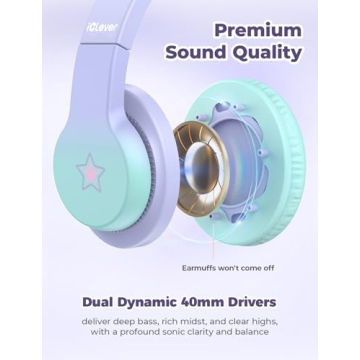 iClever HS19S Kids Headphones with Safe Volume Control