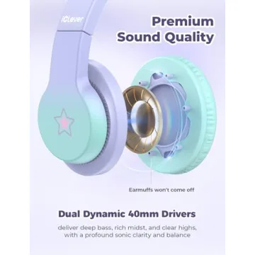 iClever HS19S Kids Headphones with Safe Volume Control
