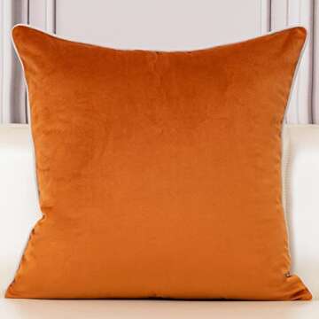 Aeckself European Floral Pillow Cover 18x18 Inch, Luxury Velvet Embroidered Decorative Throw Pillow ...