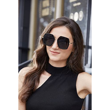 FEISEDY Retro Square Sunglasses Women UV400 Protection