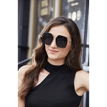 FEISEDY Retro Square Sunglasses Women UV400 Protection