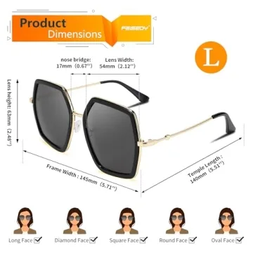 FEISEDY Retro Square Sunglasses Women UV400 Protection