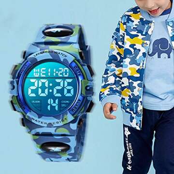 Multifunctional Kids Watch for 3-15 Year Old Boys