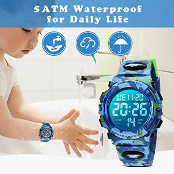 Multifunctional Kids Watch for 3-15 Year Old Boys