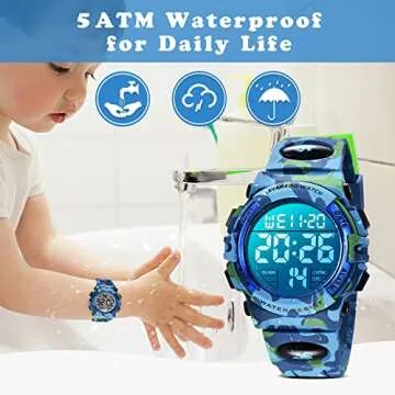 Multifunctional Kids Watch for 3-15 Year Old Boys