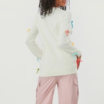 Trendy Women's Bow Sweater - Chic & Cozy Knitwear