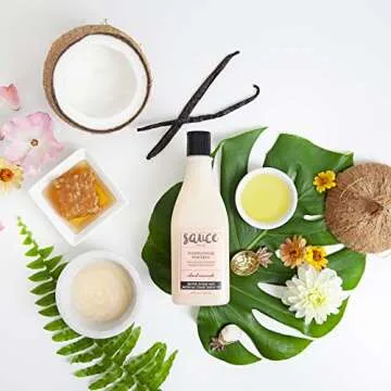 SAUCE BEAUTY Shampoo, Island Marinade Moisturizing Shampoo (10 Fl Oz) Anti Frizz Jamaican Black Castor Oil for Fine, Frizzy, Dry & Damaged Hair, Improves Hair Shine, Sulfate & Paraben-Free