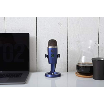 Blue Yeti Nano Premium USB Mic for Recording and Streaming, Vivid Blue (Renewed)