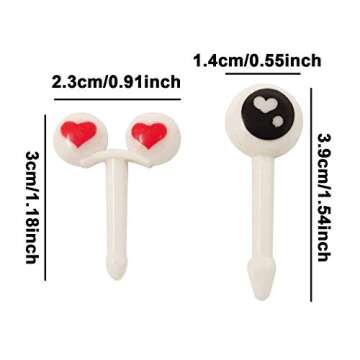 Honbay 30PCS Pieces Eye Food Toothpicks Fruit Forks Cupcake Picks for Party Cake Decoration Supplies
