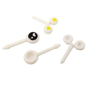 Honbay 30PCS Pieces Eye Food Toothpicks Fruit Forks Cupcake Picks for Party Cake Decoration Supplies