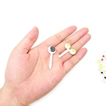 Honbay 30PCS Pieces Eye Food Toothpicks Fruit Forks Cupcake Picks for Party Cake Decoration Supplies