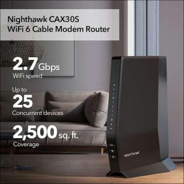 NETGEAR Nighthawk CAX30S Cable Modem & WiFi 6