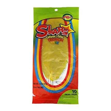 Mega PG Mexican Slaps Lollipop Candy - 50 Pieces Mega Bundle - 5 Flavors - Tropical, Watermelon, Mango, Green Apple, and Blue Tamarind - Tik Tok Inspired