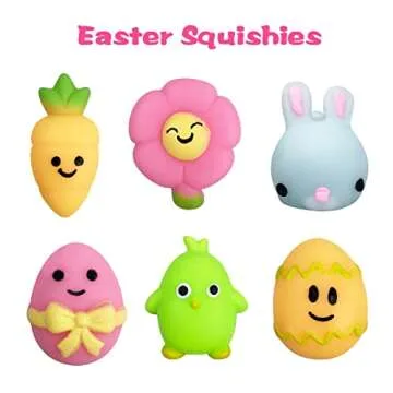 QINGQIU 6 Pack Easter Bubble Bath Bombs with Toys Inside