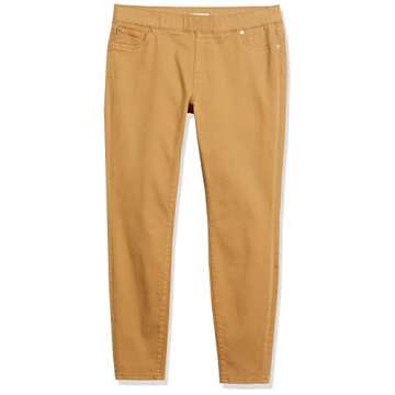Amazon Essentials Women's Mid-Rise Stretch Pull-On Jegging (Available in Plus Size), Light Camel, 8 Long