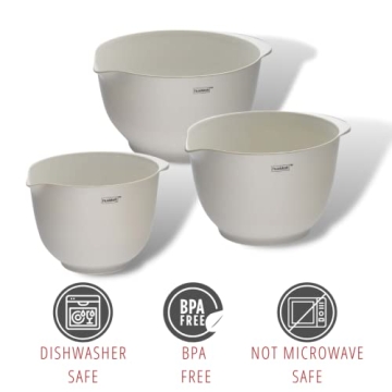 husMait Nesting Melamine Mixing Bowls - 3 PC Set