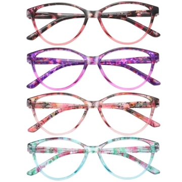 Przene Stylish Cat Eye Readers with Blue Light Protection