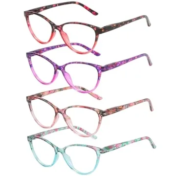 Przene Stylish Cat Eye Readers with Blue Light Protection