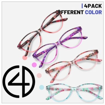 Przene Stylish Cat Eye Readers with Blue Light Protection