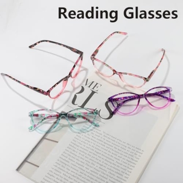 Przene Stylish Cat Eye Readers with Blue Light Protection