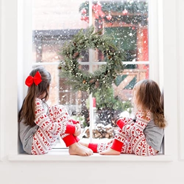 LOHASBEE 24" Pine Cone Grapevine Christmas Wreath