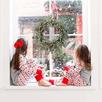 LOHASBEE 24" Pine Cone Grapevine Christmas Wreath