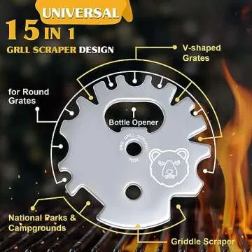 DR;LILIANG BBQ Scraper for Grill Cleaning and Gifting