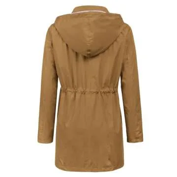 Stylish Waterproof LOMON Women's Hooded Raincoat Jacket