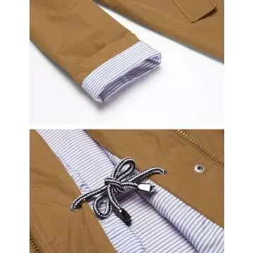 Stylish Waterproof LOMON Women's Hooded Raincoat Jacket