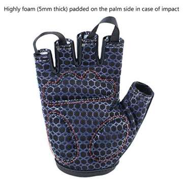 BASSDASH UPF 50+ Kids' Gloves with Padded Grippy Palm UV Protection for Bicycles Fishing for 1-8 Years Old Boys Girls