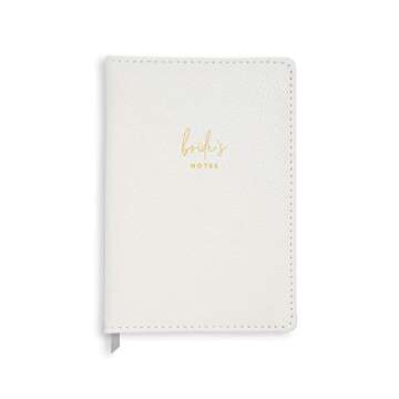 Katie Loxton Brides Notes Pearlescent White 8.5 x 5.75 Vegan Leather Soft Cover 100 Page Notebook