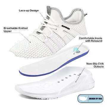 RUNSIDE Lightweight Breathable Sneakers for Kids