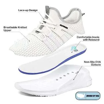 RUNSIDE Lightweight Breathable Sneakers for Kids