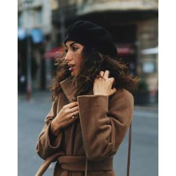 Stylish Parquet Wool Beret - Classic French Elegance