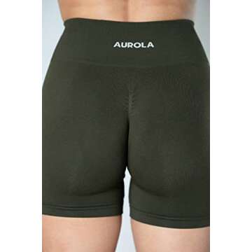 AUROLA Intensify 3.6 Workout Shorts for Women Seamless Scrunch High Waist Gym Yoga Running Active Short