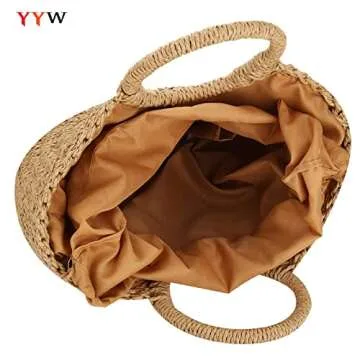 YYW Stylish Large Straw Bag for Women Summer Beach