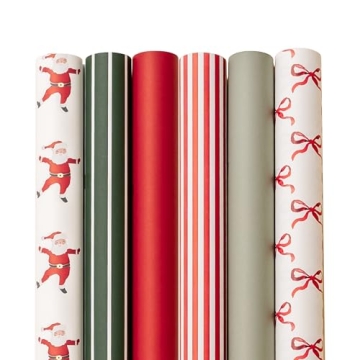 Merry Market 6-pack Premium Christmas Wrapping Paper Set