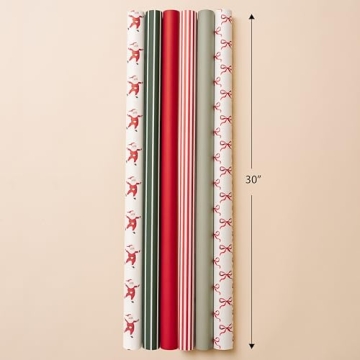 Merry Market 6-pack Premium Christmas Wrapping Paper Set