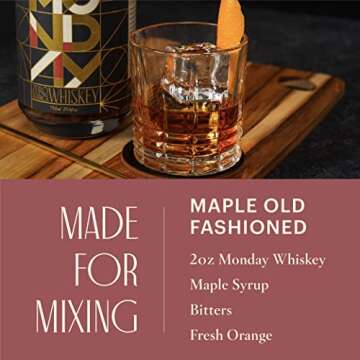 MONDAY Zero Alcohol Gin + Whiskey Variety Pack – Award Winning Non-Alcoholic Spirits with Zero Carbs, No Sugar, 0 Calories - 750ml