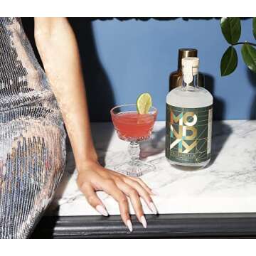 MONDAY Zero Alcohol Gin + Whiskey Variety Pack – Award Winning Non-Alcoholic Spirits with Zero Carbs, No Sugar, 0 Calories - 750ml