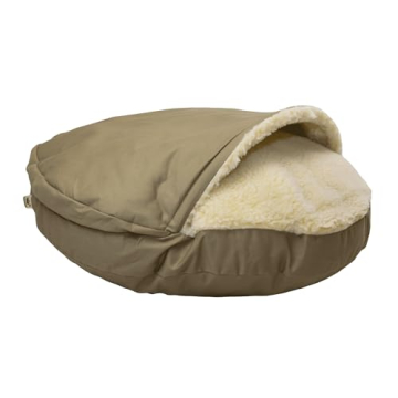 Snoozer Cozy Cave Bed for Burrowing Dogs in Khaki