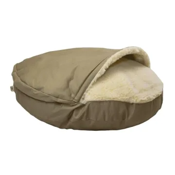 Snoozer Cozy Cave Bed for Burrowing Dogs in Khaki