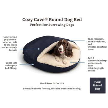 Snoozer Cozy Cave Bed for Burrowing Dogs in Khaki