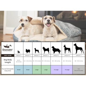 Snoozer Cozy Cave Bed for Burrowing Dogs in Khaki